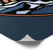 ポーラーベアアートプリントトライバルワイルドライフホームデコール ポスター (角)