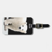 ポーラーベアカブズ絵画オリジナル野生生物アート ラゲッジタグ (正面横)