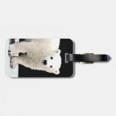ポーラーベアカブズ絵画オリジナル野生生物アート ラゲッジタグ (裏面横)