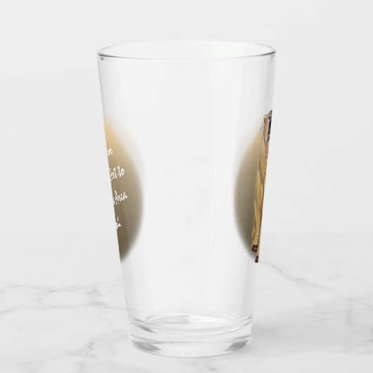 ポーラーベアガラスベアアートグラスパーソナライズされた タンブラーグラス (右)