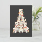 ポーラーベアクリスマスツリー メリークリスマス Xmas 招待状 (スタンド正面)