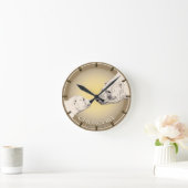 ポーラーベアクロックチャーチルカナダベアウォールクロック ラウンド壁時計 (ホーム)