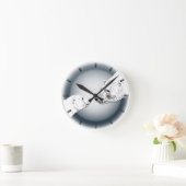 ポーラーベアクロックマザー&カブベアアートウォールクロック ラウンド壁時計 (ホーム)