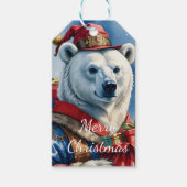 ポーラーベアサンタ クリスマス デザイン ギフトタグ (正面)