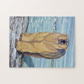 ポーラーベアパズルパーソナライズされたポーラーベアアートギフト ジグソーパズル (横)