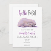 ポーラーベアベビーシャワー招待状 招待状 (正面/裏面)