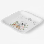 ポーラーベアベビーシャワー紙プレート ペーパープレート (傾斜あり)