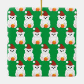 ポーラーベアベビー第1回クリスマスカスタマイズ写真文字 セラミックオーナメント (裏面)