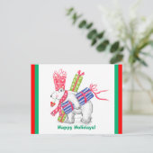 ポーラーベアホリデーギフト シーズンポストカード (スタンド正面)