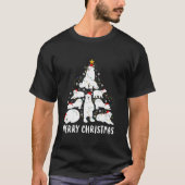 ポーラーベアミリークリスマスツリーサンタハットライトS Tシャツ (正面)