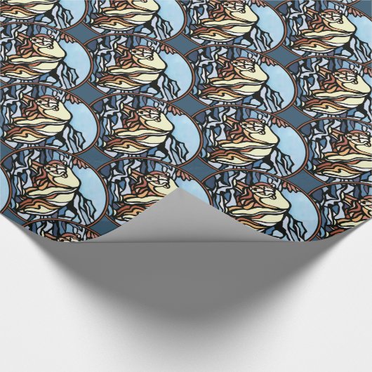 ポーラーベアラッピング紙トライバルアートギフト紙 ラッピングペーパー (角)