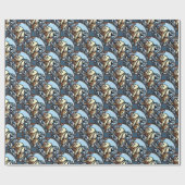 ポーラーベアラッピング紙トライバルアートギフト紙 ラッピングペーパー (フラット)