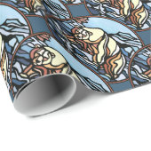 ポーラーベアラッピング紙トライバルアートギフト紙 ラッピングペーパー (ロールコーナー)