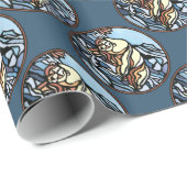 ポーラーベアラッピング紙トライバルアートギフト紙 ラッピングペーパー (ロールコーナー)