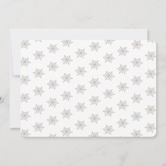 ポーラーベアーウィンターオネダーランドブルー1st誕生日 招待状 (裏面)