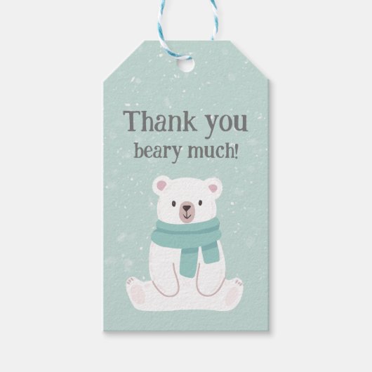 ポーラーベアーウィンターオーネダーランドありがとうございました ギフトタグ (正面)
