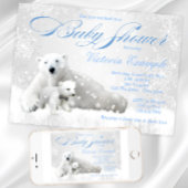 ポーラーベアーウィンターベビーシャワー招待状 招待状