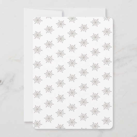 ポーラーベアーウィンターワンダーランドフォトブルー誕生日 招待状 (裏面)