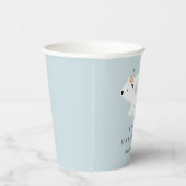 ポーラーベアーウィンターワンダーランドブルー1st誕生日 紙コップ (右)