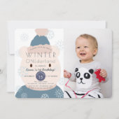 ポーラーベアーオンダーランドボーイ1stフォト誕生日 招待状 (正面)