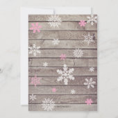 ポーラーベアーガールベビーシャワー招待状Iピンク 招待状 (裏面)