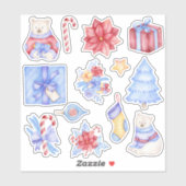 ポーラーベアークリスマスステッカー シール (シート)