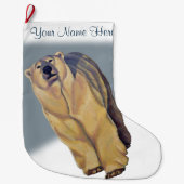 ポーラーベアークリスマスストッキングカスタムベアーストッキング ラージクリスマスストッキング (正面)