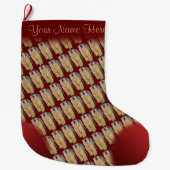 ポーラーベアークリスマスストッキングカスタムベアーストッキング ラージクリスマスストッキング (正面)