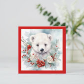 ポーラーベアークリスマスランチパーティーテーマカスタム文字 (スタンド正面)