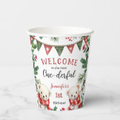 ポーラーベアークリスマス1回目の誕生日 紙コップ (裏面)