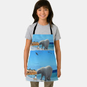 ポーラーベアーグリーティング、キッズフルプリントエプロン エプロン (インサイチュ)