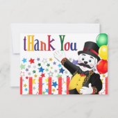 ポーラーベアーサーカス誕生日 サンキューカード (正面)
