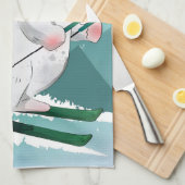 ポーラーベアースキー |ギフトベビー キッチンタオル (四つ折り)