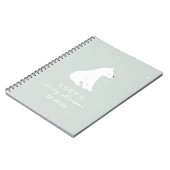 ポーラーベアースノーボーイベビーシャワーゲストブック ノートブック (左側)