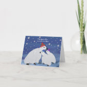 ポーラーベアーズのウィンター ホリデー カード (裏面)