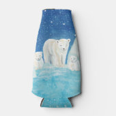 ポーラーベアーズスノーイランドスケープイラストレーション ボトルクーラー (正面)