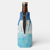 ポーラーベアーズスノーイランドスケープイラストレーション ボトルクーラー (ボトル裏面)