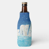 ポーラーベアーズスノーイランドスケープイラストレーション ボトルクーラー (ボトル正面)