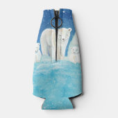 ポーラーベアーズスノーイランドスケープイラストレーション ボトルクーラー (裏面)