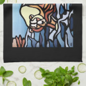 ポーラーベアータオル先住民アートベアティータオオルギフト キッチンタオル (折り畳み)