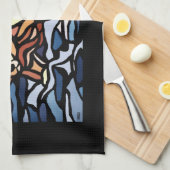 ポーラーベアータオル先住民アートベアティータオオルギフト キッチンタオル (四つ折り)