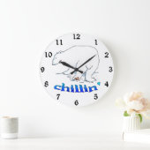 ポーラーベアーチルの壁時計 ラージ壁時計 (ホーム)