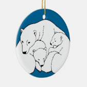 ポーラーベアーツオーナメントマザーベアーベビーベアーギフト セラミックオーナメント (右)