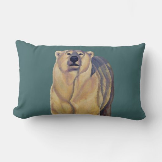 ポーラーベアーツ枕パーソナライズされたベアーズピロー ランバークッション (正面)