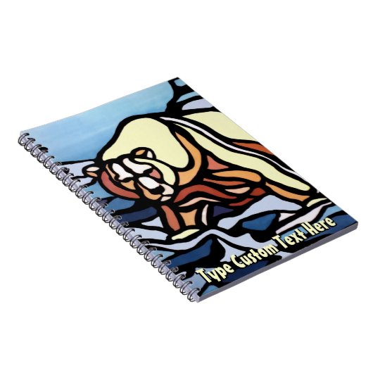 ポーラーベアーノート先住民アートベアーアートノート ノートブック (右側)