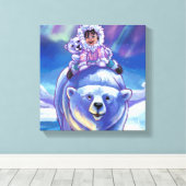 ポーラーベアーバス キャンバスプリント (インサイチュ (ウッドフロア))