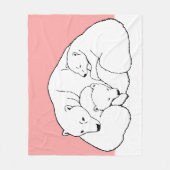 ポーラーベアーブランケットマザー&ツインベアーキュブブランケット フリースブランケット (正面)