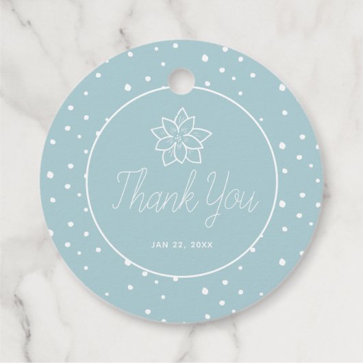 ポーラーベアーブルーウィンター誕生日サンキューサンキュー フェイバータグ (裏面)