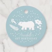 ポーラーベアーブルーウィンター誕生日サンキューサンキュー フェイバータグ (正面)