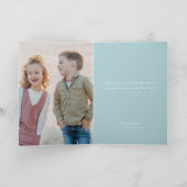 ポーラーベアーブルーパイン&フローラクリスマスフォトカード シーズンカード (内部)